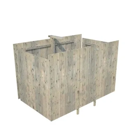 102784 Palmako Förråd inv. 6,2 m², till Karl 101028, grå, impr. Beställ idag